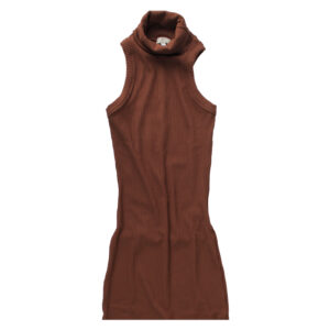 Vestido Cool con Cuello - Color Café