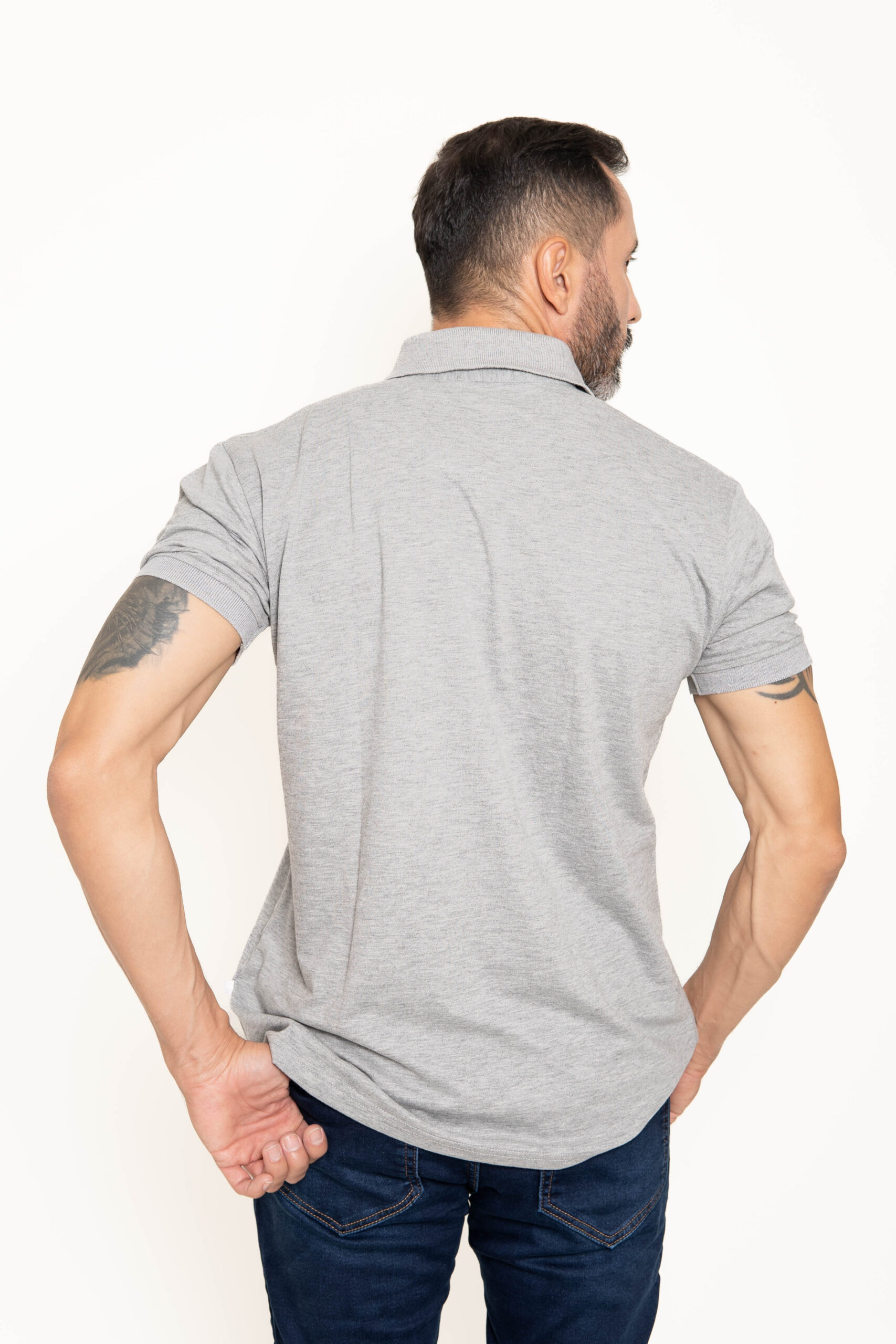 Polo Basic - Gris jaspe - Imagen 2